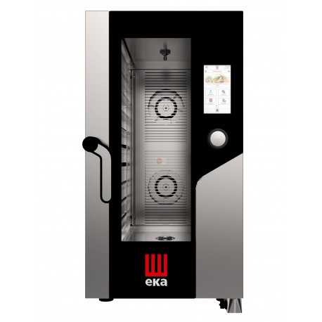 FORNO COMPATTO ELETTRICO - COMBINATO CONVEZIONE - CON VAPORE DIRETTO - FULL OPTIONAL - CAPACITA' 10 TEGLIE GN 1/1 - COMANDI TOUCH SCREEN