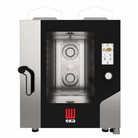 FORNO A GAS COMBINATO CONVEZIONE - CON VAPORE DIRETTO - CAPACITA' 7 TEGLIE GN 1/1 - COMANDI TOUCH SCREEN