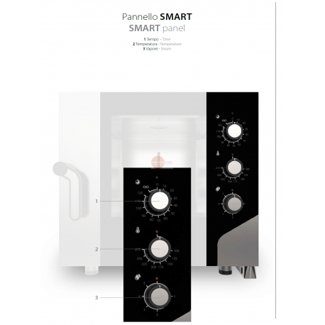 FORNO ELETTRICO PER PASTICCERIA - COMBINATO CONVEZIONE - CON VAPORE DIRETTO - CAPACITA' 10 TEGLIE 60 X 40 - COMANDI ELETTROMECCANICI