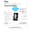 FORNO A GAS PER PASTICCERIA - COMBINATO CONVEZIONE - CON VAPORE DIRETTO - CAPACITA' 4 TEGLIE 60 X 40 - COMANDI TOUCH SCREEN