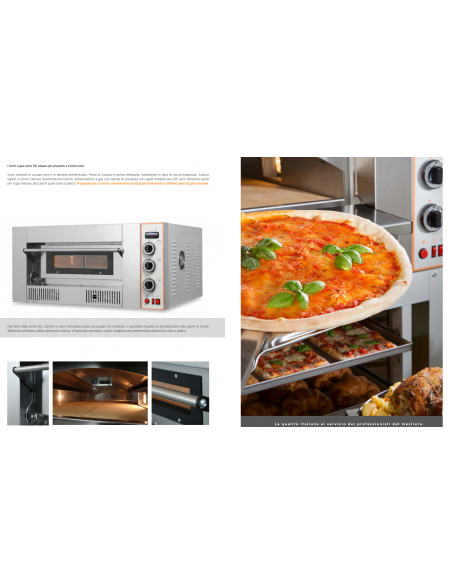 FORNO A GAS PER 4 PIZZE DIAMETRO 30 cm CON 1 CAMERA A CONTROLLO MEC