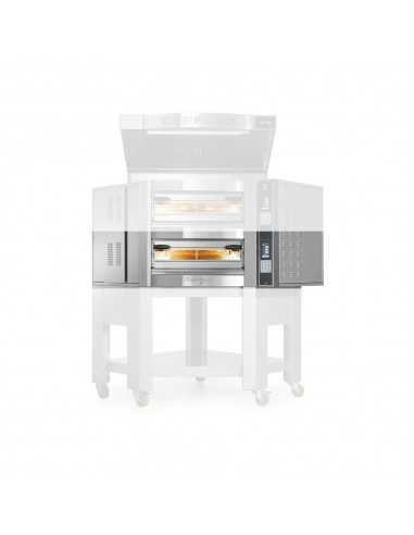 FORNO ELETTRICO ANGOLARE CUPPONE CARAVAGGIO - SISTEMA DI CONTROLLO TOUCH SCREEN - 1 CAMERA DI COTTURA - CAPACITA' 5 PIZZE DA 35 CM - POTENZA 9,7 KW