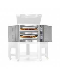 FORNO ELETTRICO ANGOLARE CUPPONE CARAVAGGIO - SISTEMA DI CONTROLLO TOUCH SCREEN - 1 CAMERA DI COTTURA - CAPACITA' 5 PIZZE DA 35 CM - POTENZA 9,7 KW