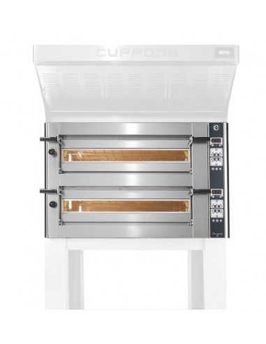 FORNO CUPPONE DONATELLO - ELETTRICO - CONTROLLO DIGITALE CD- CAPACITA' 9+9 PIZZE - DIMENSIONI CM L151 X P141 X H78,5