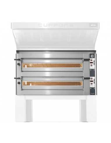 FORNO CUPPONE DONATELLO - ELETTRICO - CONTROLLO DIGITALE D- CAPACITA' 4+4 PIZZE - DIMENSIONI CM L115 X P105 X H78,5