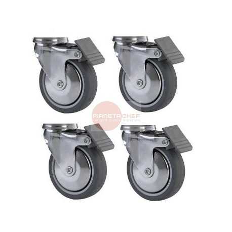 KIT 5 RUOTE INOX Ø 125 KIT 5 RUOTE INOX Ø 125