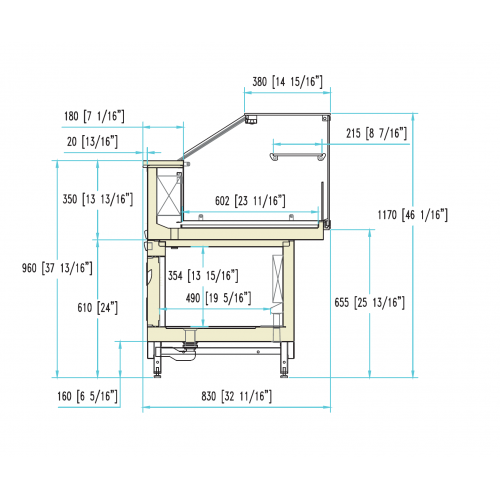 VETRINA BAR REFRIGERAZIONE STATICA -... VETRINA BAR REFRIGERAZIONE STATICA -...