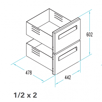 CASSETTIERA 2x1/2