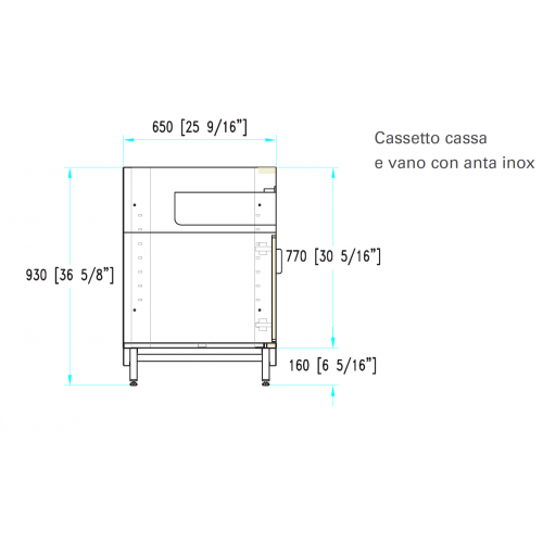RETROBANCO BAR NEUTRO - CON CASSETTO...