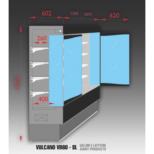 ESPOSITORE MURALE REFRIGERATO PER...