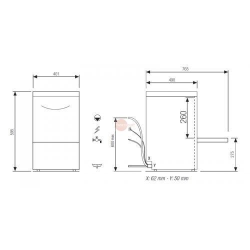 LAVABICCHIERI PROFESSIONALE CESTO...