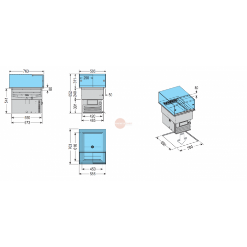 VASCA DA INCASSO DROPIN REFRIGERATO...