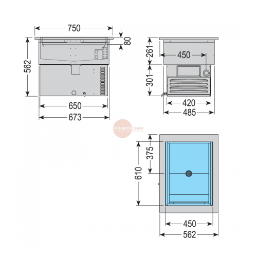 VASCA DA INCASSO DROPIN REFRIGERATO...