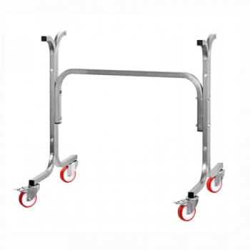 CARRELLO INOX CON RUOTE -...