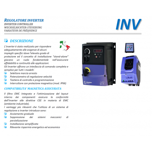 INVERTER IP66 REGOLATORE DI VELOCITA'... INVERTER IP66 REGOLATORE DI VELOCITA'...