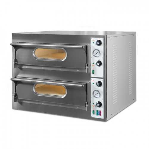 Forno elettrico per pizza camera doppia capacità 4+4 forme da 36 cm