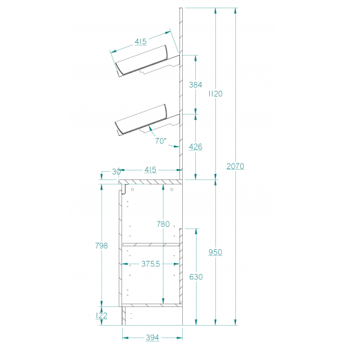RETROBANCO PER PANE - BASE CON ANTE...