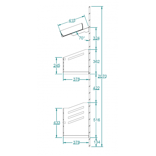 RETROBANCO SCHIENALE PER PANE CON...