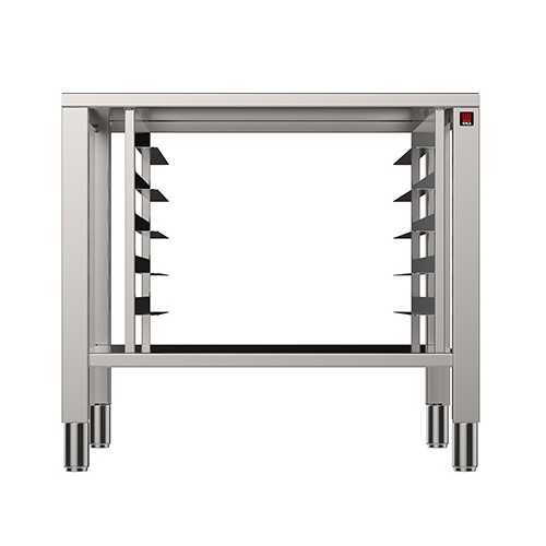 Tavolo fisso in acciaio inox con supporti teglie - dimensioni 85 x