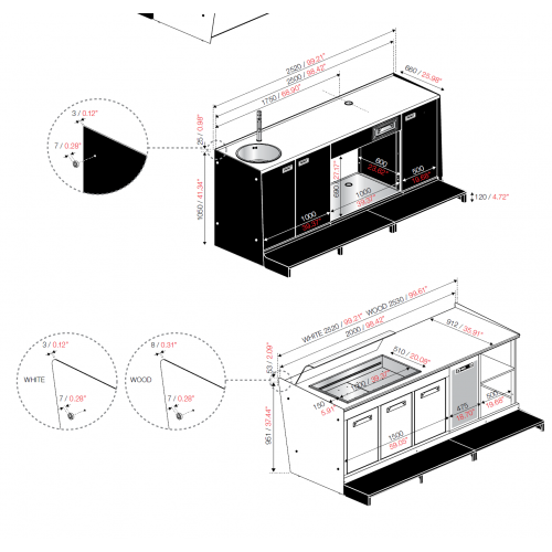 ARREDO COMPLETO PER BAR - BANCO BAR...