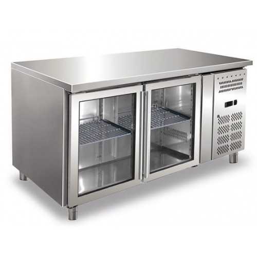 Tavolo Refrigerato, 2 porte, predisposto per unità frigorifera