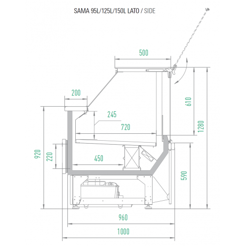 BANCO ESPOSITIVO PER CARNE SALUMI E...
