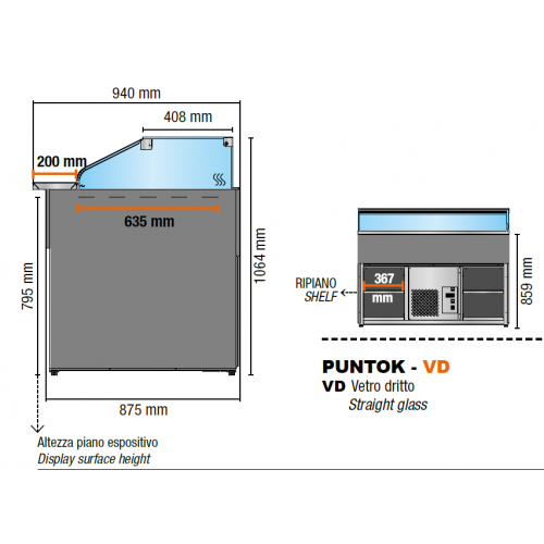 BANCO DROP IN PER PASTICCERIA CON...