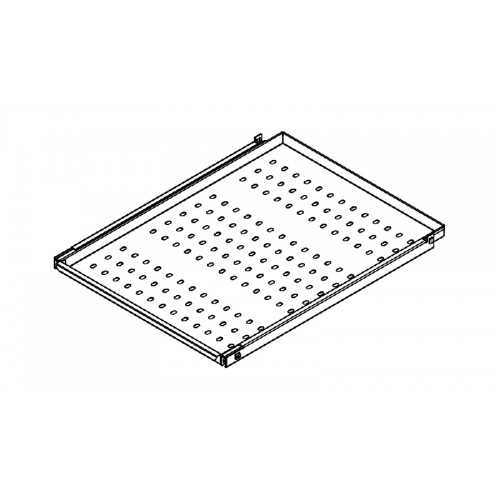 Cassetto estraibile inox 500x700 mm su guide scorrevoli