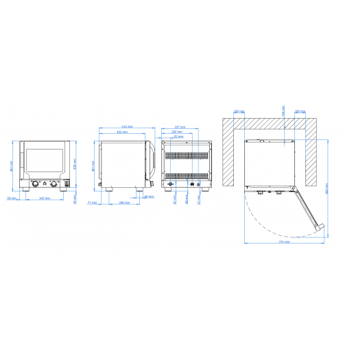 FORNO ELETTRICO VENTILATO A...