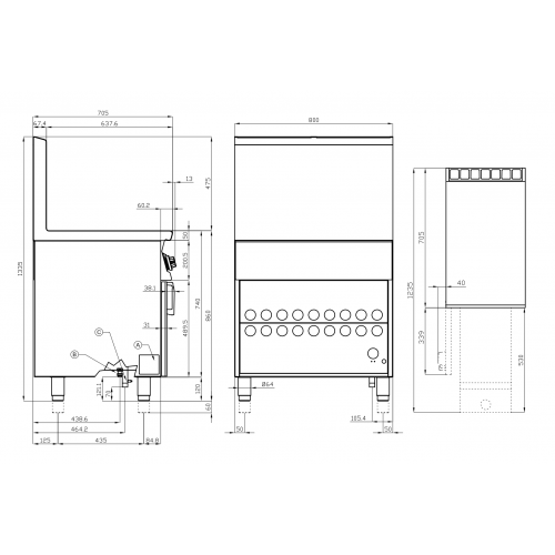 FRIGGITRICE PASTICCERIA A GAS VASCA...