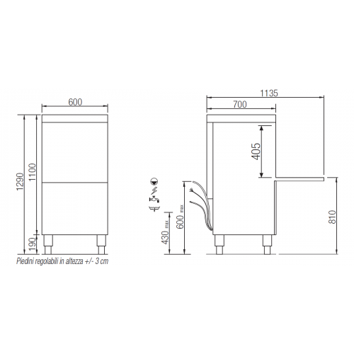 LAVASTOVIGLIE FRONTALE CESTO (50X60)... LAVASTOVIGLIE FRONTALE CESTO (50X60)...