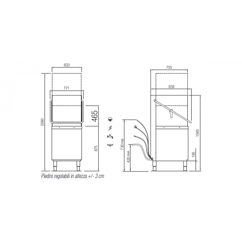 LAVASTOVIGLIE PROFESSIONALE A CAPOT...