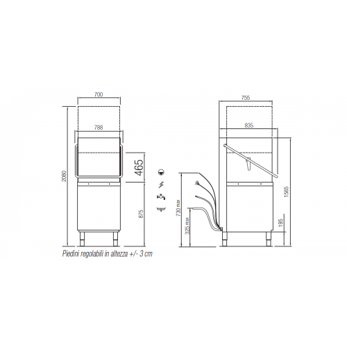 LAVASTOVIGLIE PROFESSIONALE A CAPOT...