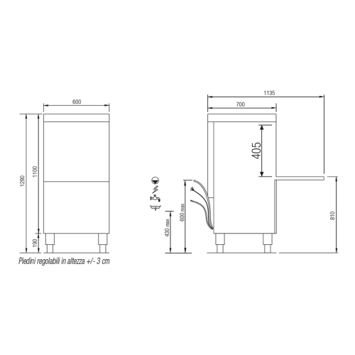 LAVATEGLIE PROFESSIONALE CESTO 50X60 cm
