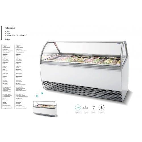 VETRINA GELATO MILLENNIUM VENTILATA...