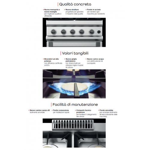 CUCINA A GAS 6 FUOCHI PROFESSIONALE...