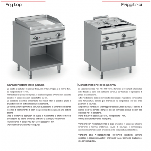 FRY TOP A GAS PROFESSIONALE DA BANCO...