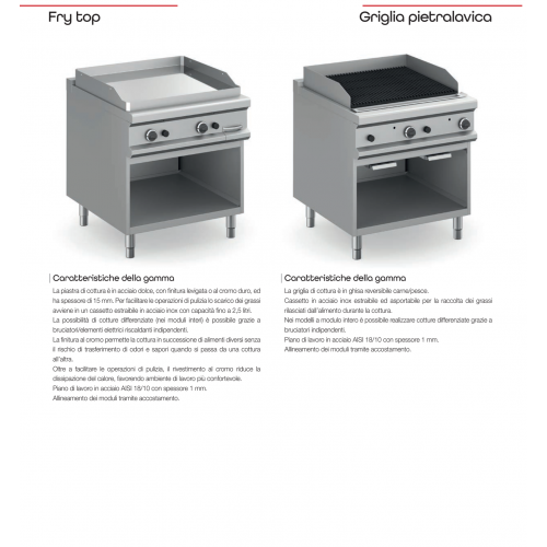 FRY TOP PROFESSIONALE A GAS SU...