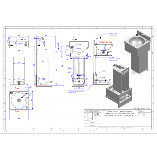 LAVAMANI A COLONNA INTERAMENTE IN...