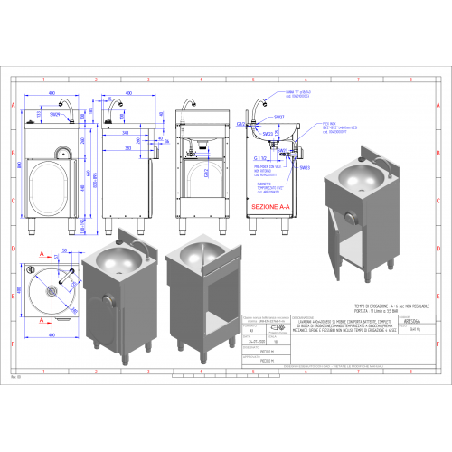 LAVAMANI SU MOBILE CON PORTA BATTENTE...