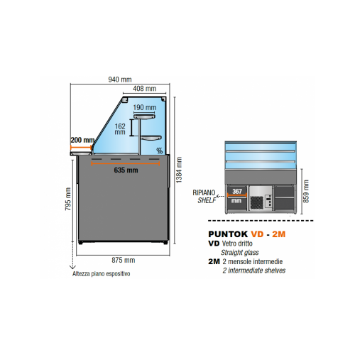 BANCO ESPOSITIVO REFRIGERATO VETRO...