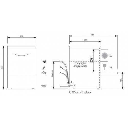 LAVABICCHIERI PROFESSIONALE CESTO...