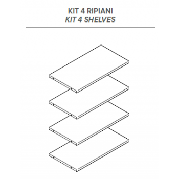 Kit 4 ripiani verniciati...