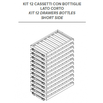 Kit 12 cassetti legno per...