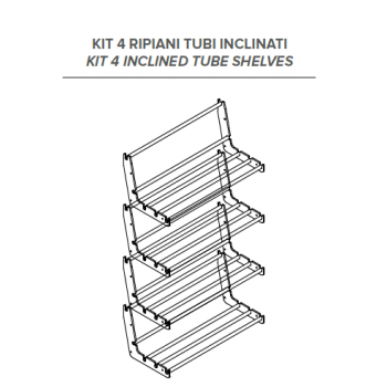 Kit 4 ripiani inox per...