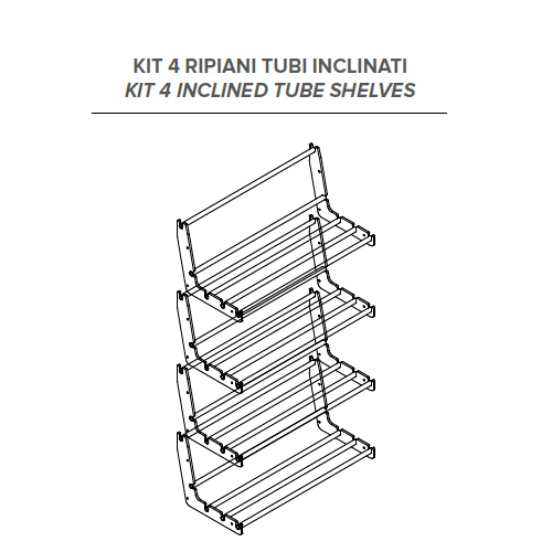 Kit 4 ripiani inox per bottiglie...