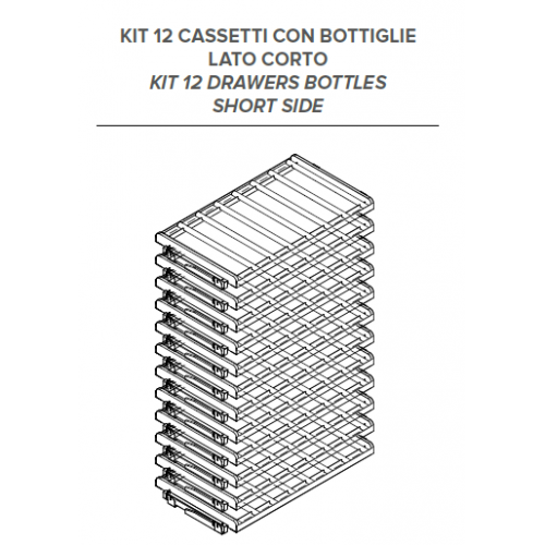 Kit 12 cassetti per bottiglie... Kit 12 cassetti per bottiglie...