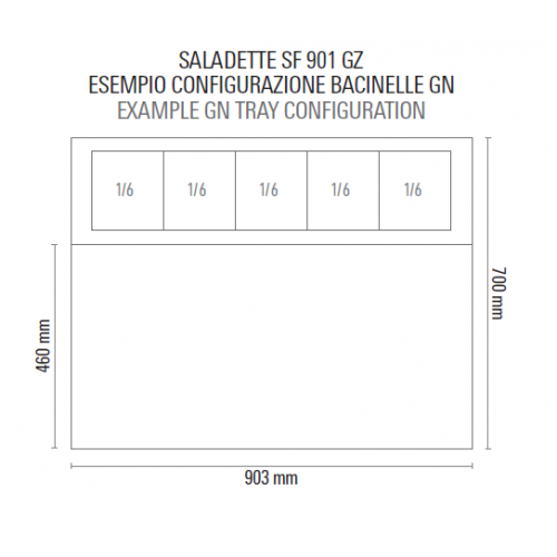 TAVOLO SALADETTE 2 PORTE CON PORTA...