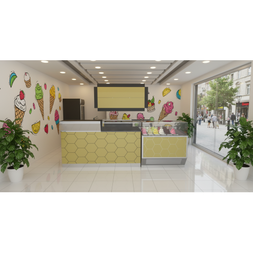 ARREDO COMPLETO PER GELATERIA ARREDO COMPLETO PER GELATERIA