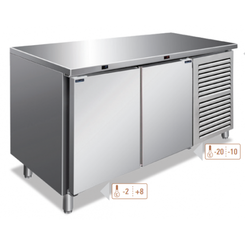 TAVOLO REFRIGERATO 2 PORTE IN ACCIAIO...